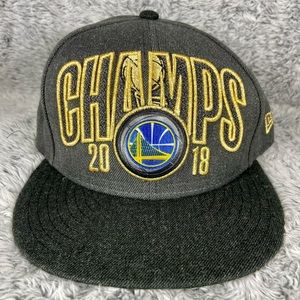 NEW! Golden State Warriors NEW ERA 2018 NBA Champion 9FIFTY Locker Room Snapback